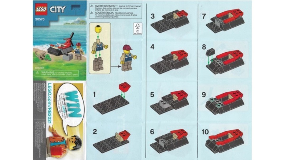  LEGO Wildlife Rescue Hovercraft 30570 Instructions Side 1