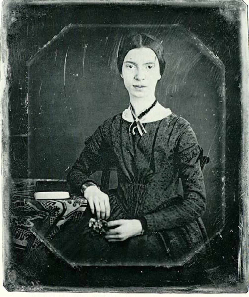 Emily Dickinson at 17.  This daguerreotype is likely the only extant , authentic image of the poet. 