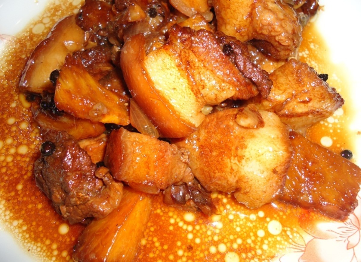 Almost every region in the Philippines has its own take on pork adobo. At times, a location may have multiple versions. The recipe for Basic Pork Adobo is provided below. There are also versions with additional ingredients.