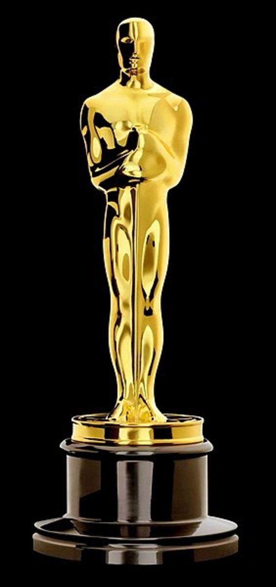 The much-coveted Oscar art deco statuette.