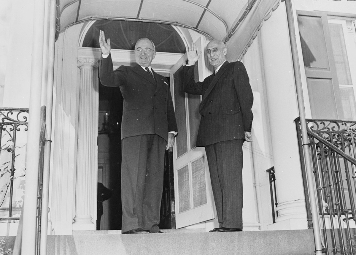 Truman meets Mossadegh, two years before the CIA removes him from power in Iran.