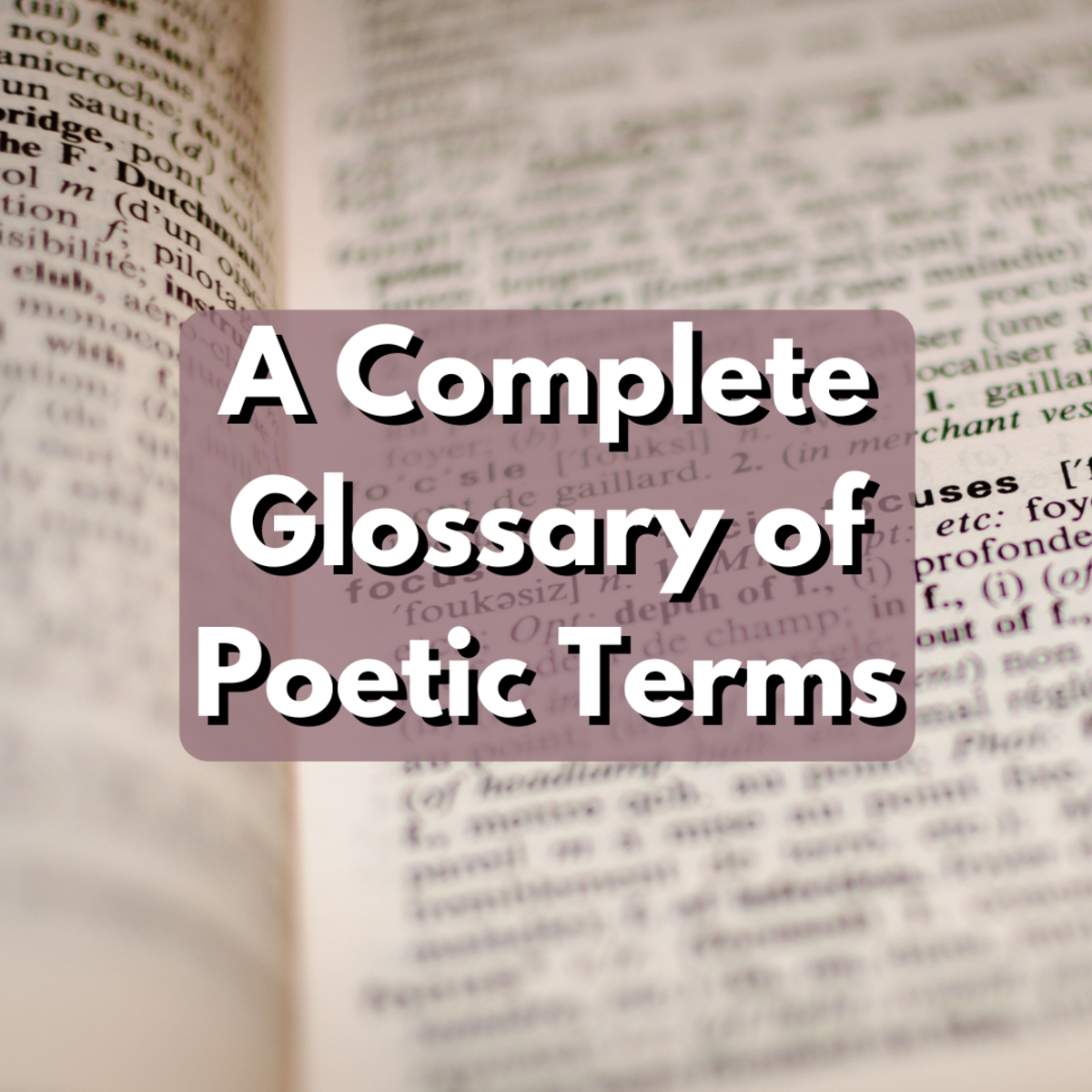 Read on to find an exhaustive list of poetic terminology!