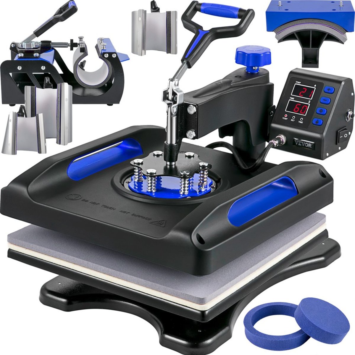 Many heat presses have accessories that help you do a multitude of projects