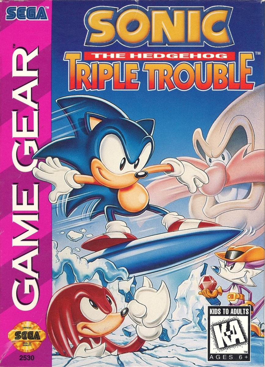 "Sonic the Hedgehog Triple Trouble" U.S. Game Gear Cover
