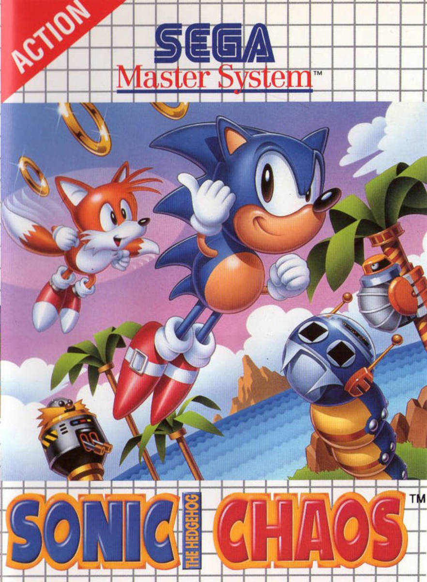 "Sonic Chaos" Master System European Cover Art