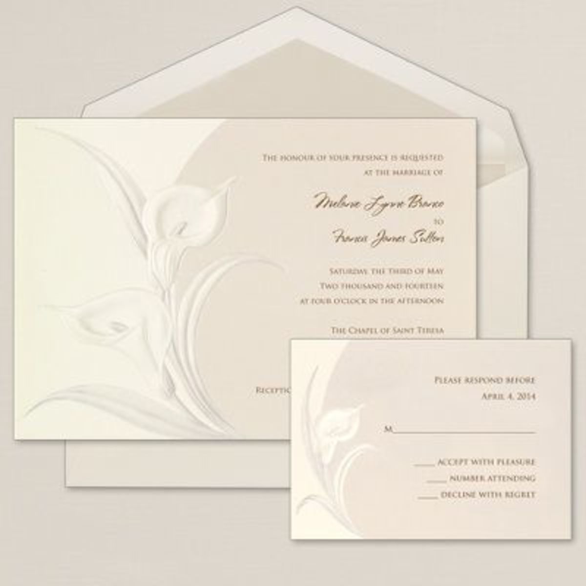 Your invitations should express your theme in an elegant simple way