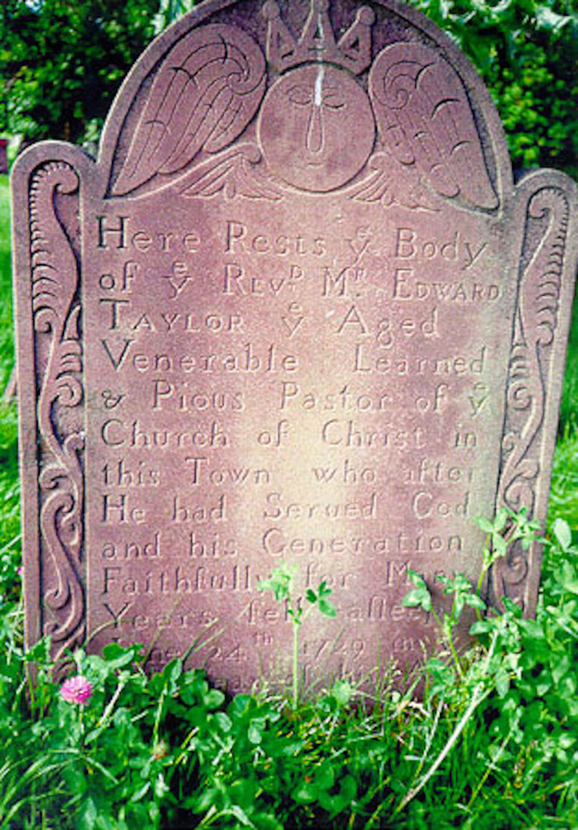 Tombstone of Edward Taylor