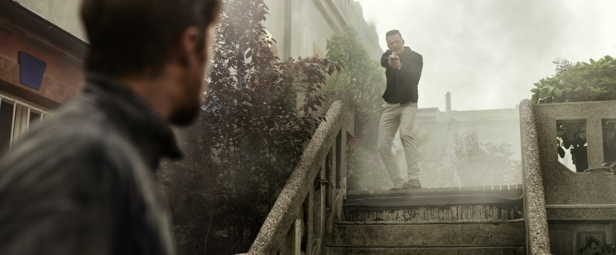 Ryan Gosling and Chris Evans as Sierra Six and Lloyd Hansen in, "The Gray Man."