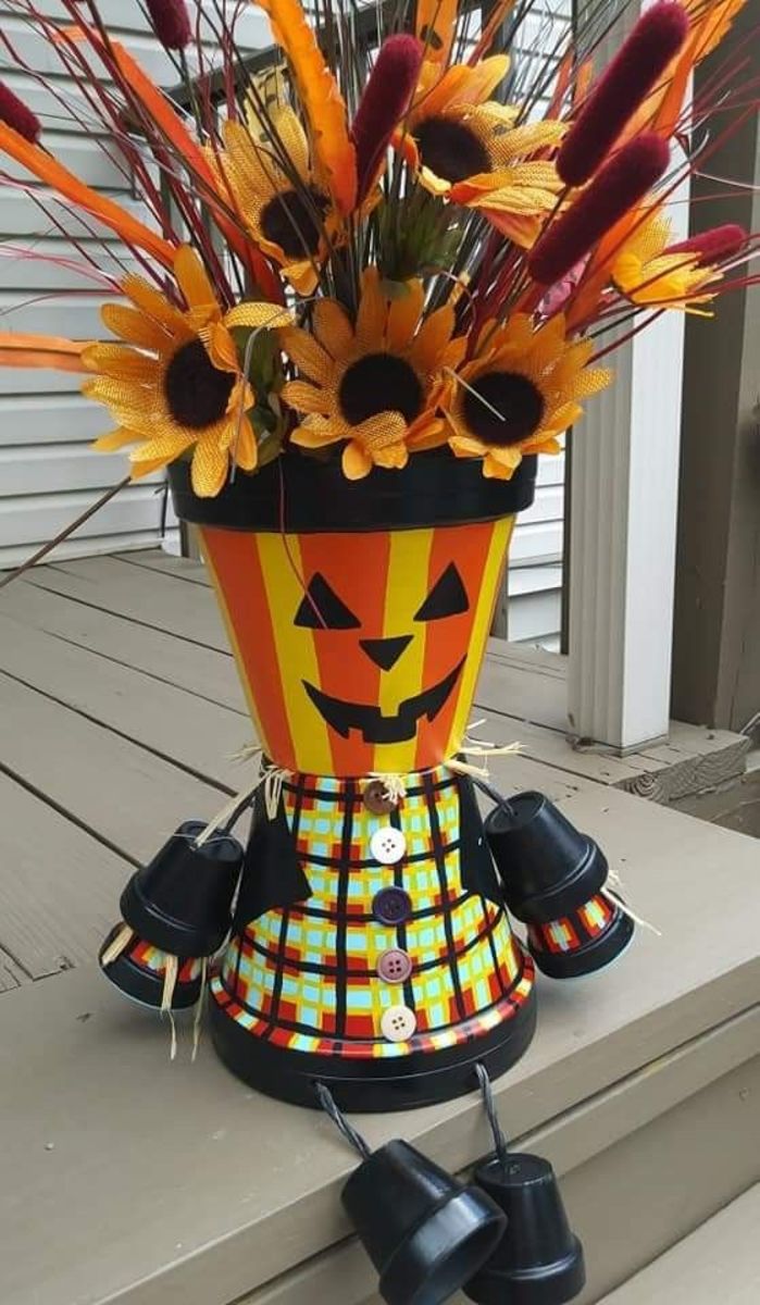 DIY Fall Themed Terra Cotta Clay Pots – Charles County Public Library