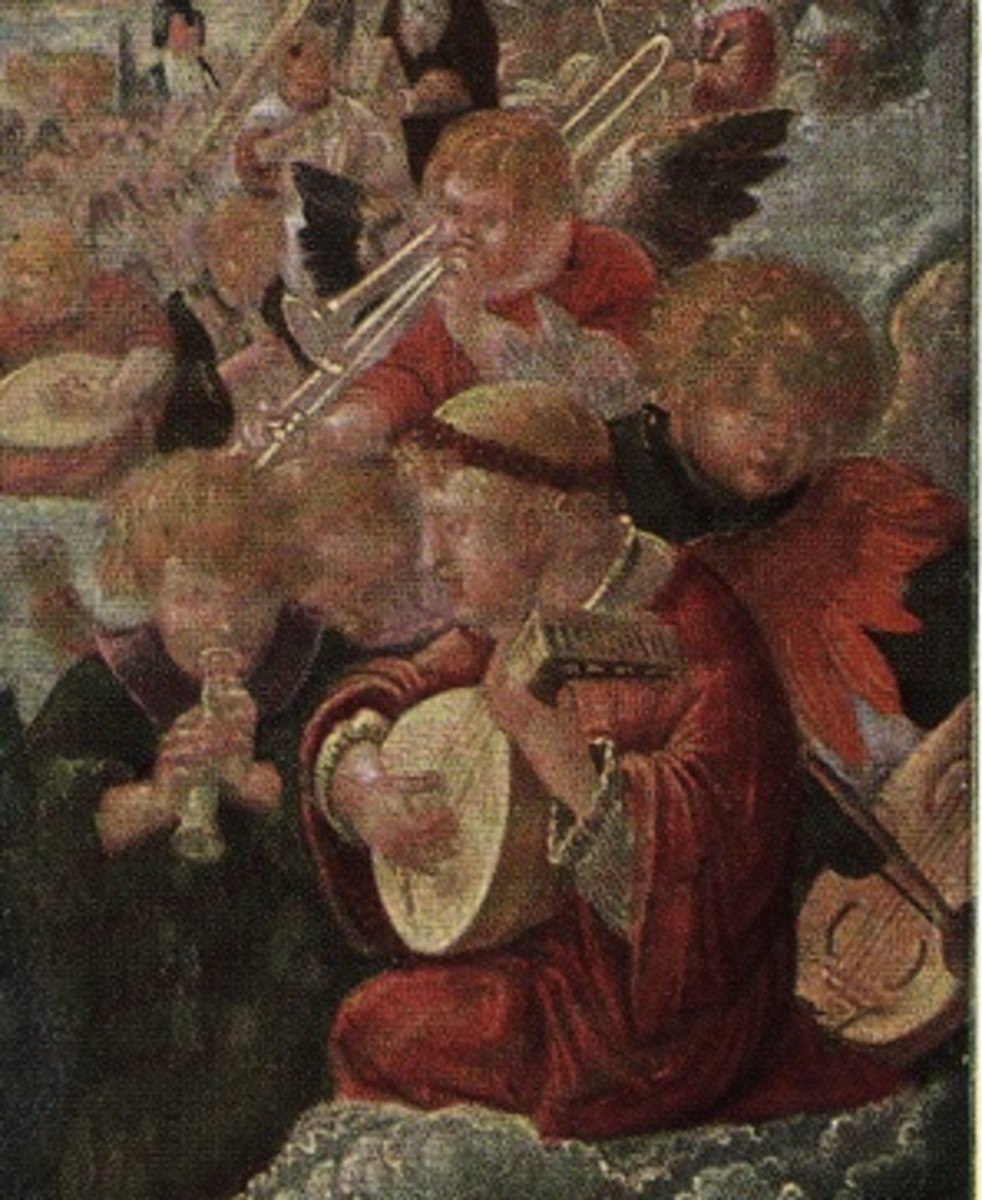 Detail from Altordorfer, Mary and Child in Glory