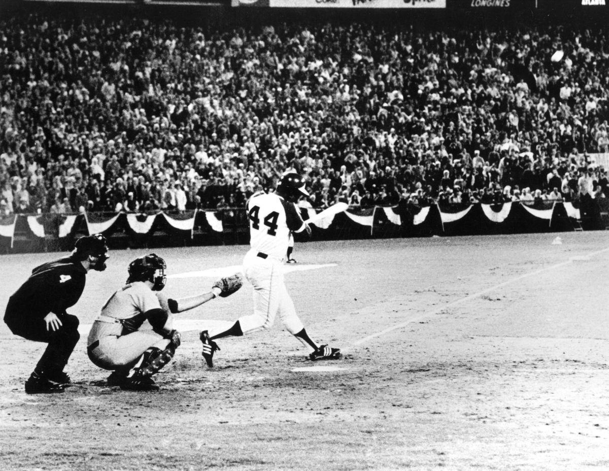 Hank Aaron's 715th Home Run. 