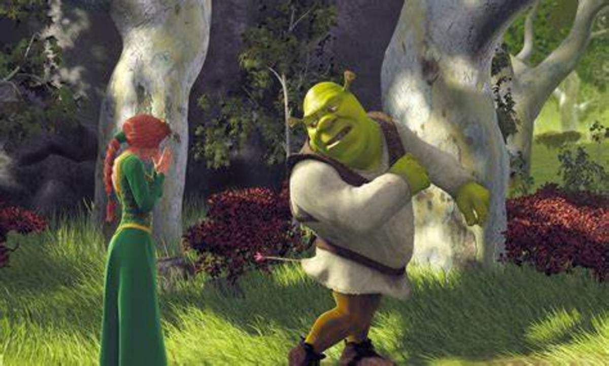 Shrek with an arrow in his butt.