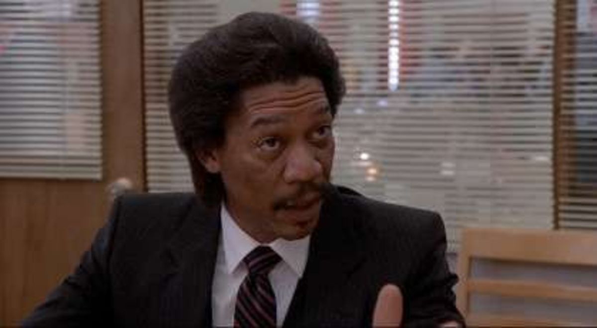 Attorney for the school system, Al Lewis (Morgan Freeman) gets his point across