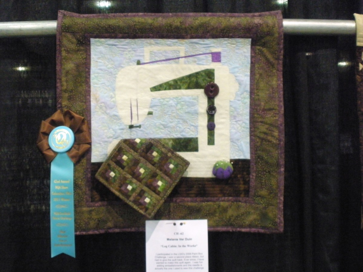 This little quilt won a ribbon at the 2011 National Quilting Association Quilt Show in Columbus, Ohio.