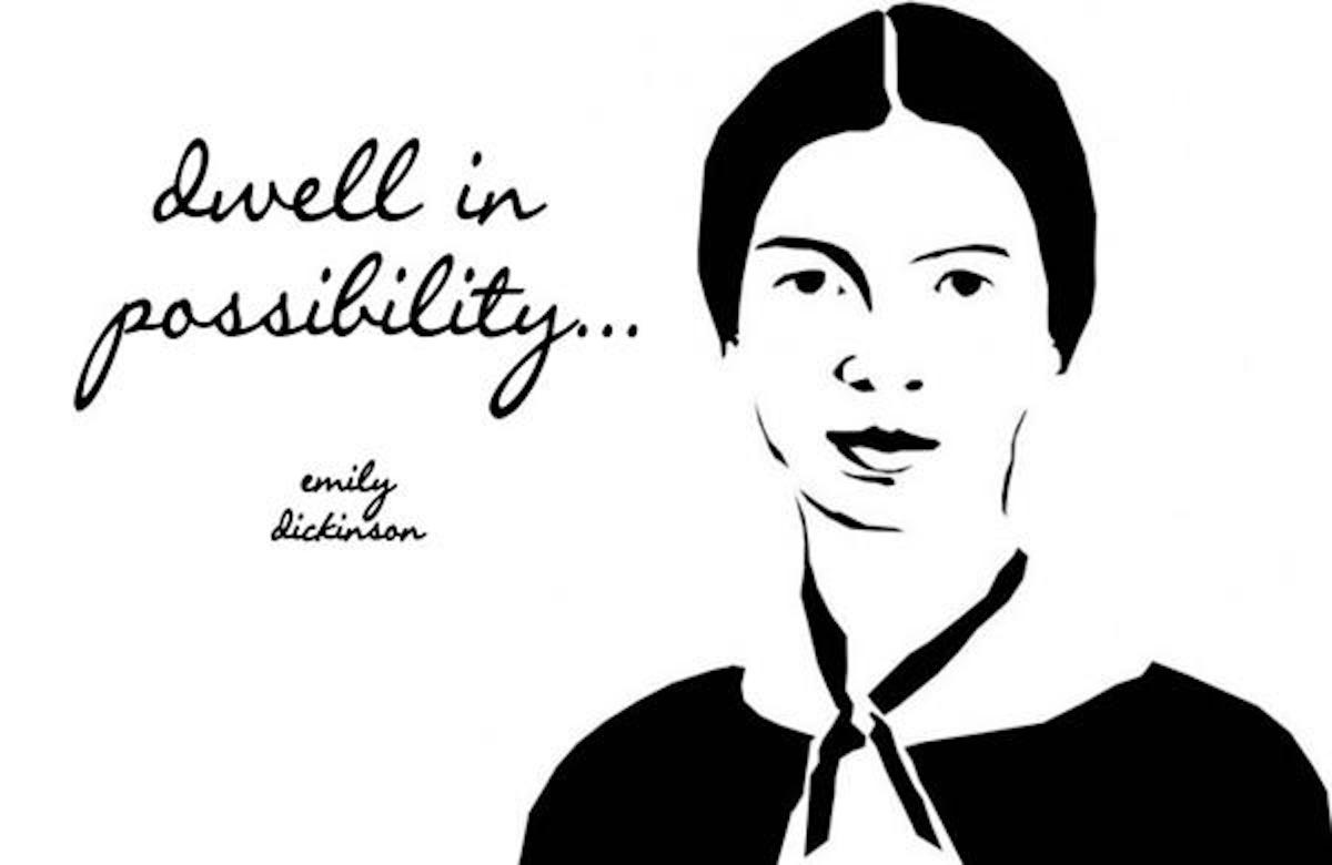 Sketch of Emily Dickinson "dwell in possibility"   