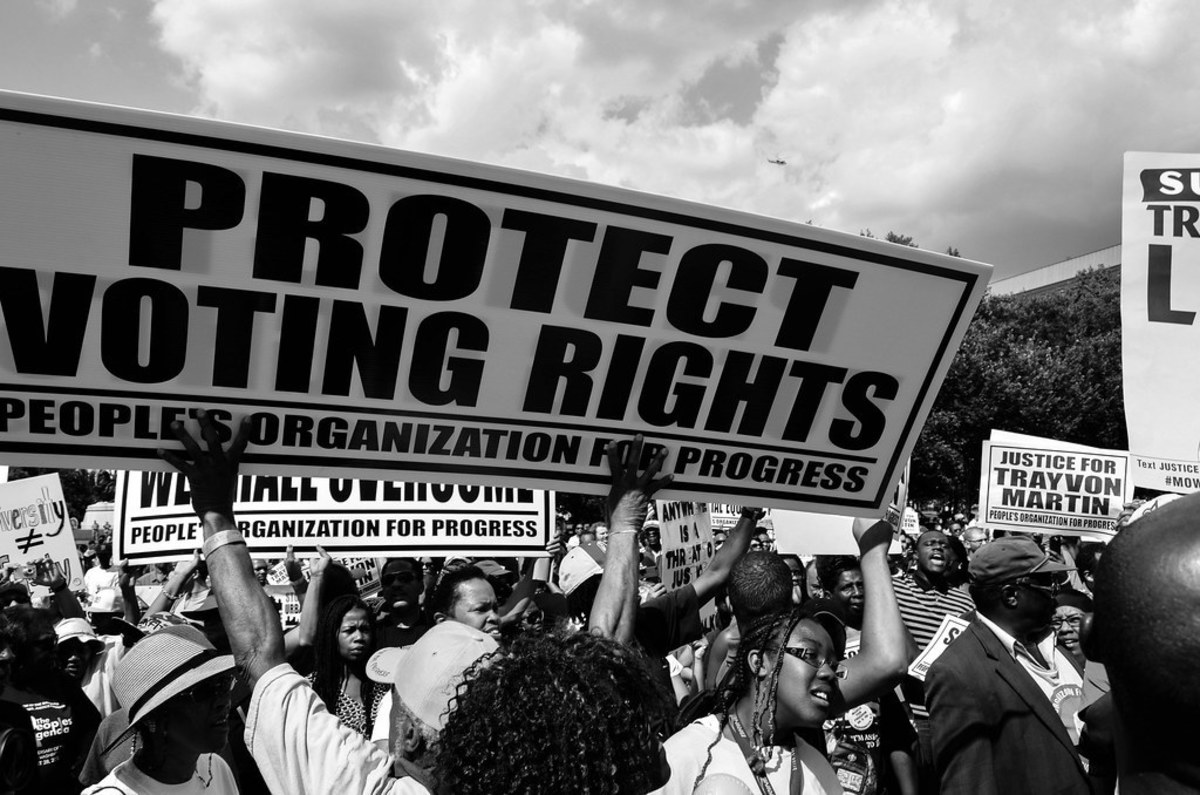 Protestors want to protect voting rights.