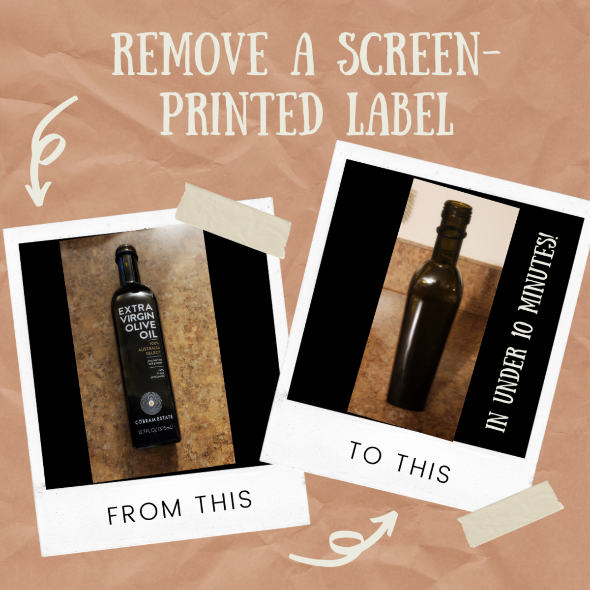 How to Remove a Screen-Printed Label From a Glass Bottle in Under 10 Minutes