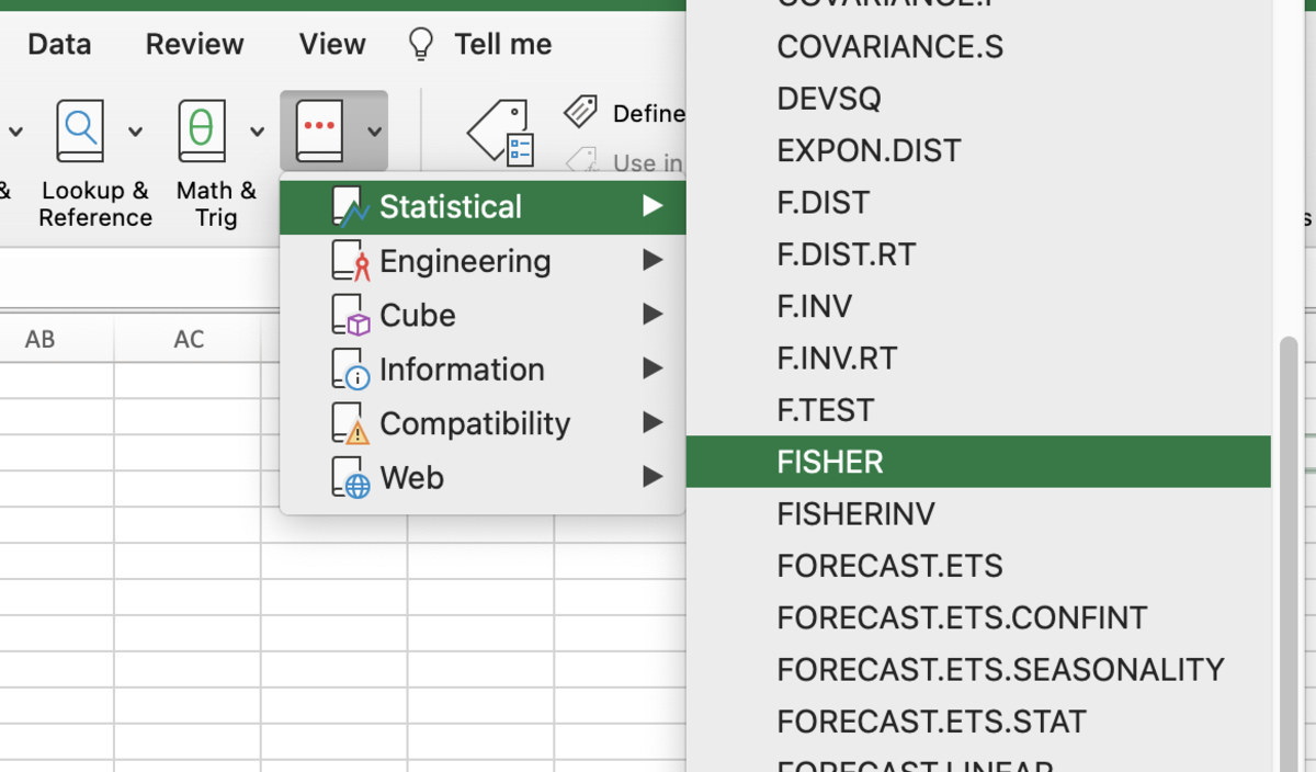 how-to-use-the-fisher-function-in-excel-for-mac