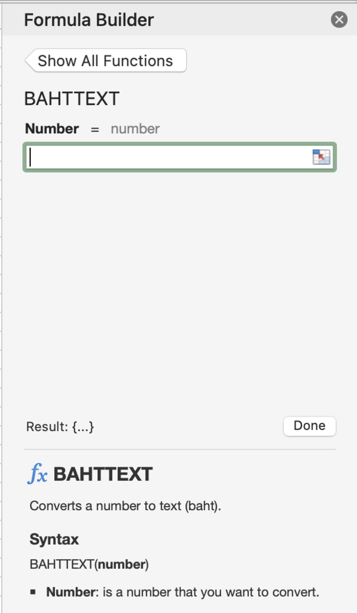How to Use the BAHTTEXT Function in Excel for Mac - 31