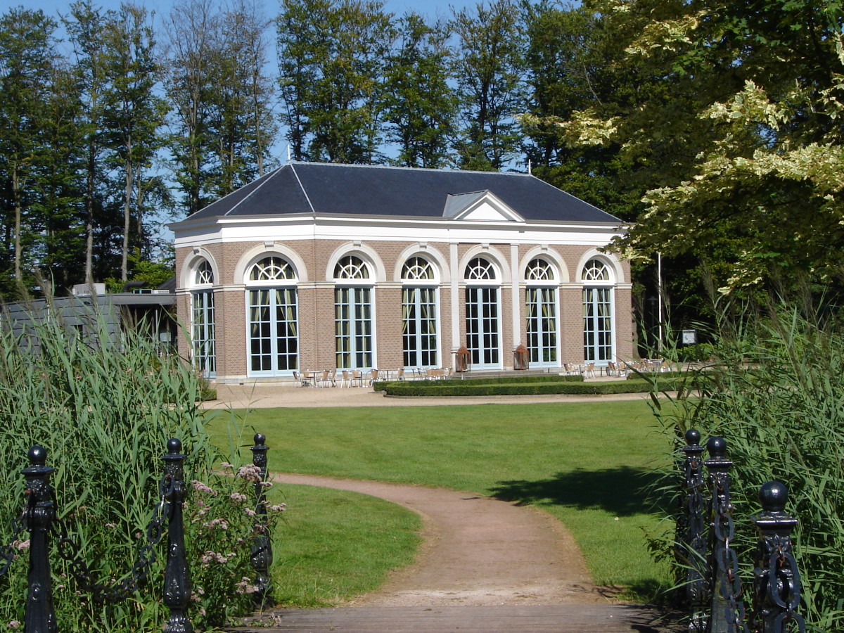 A typical orangery. This one is on the grounds of Ruulo Castle in the Netherlands