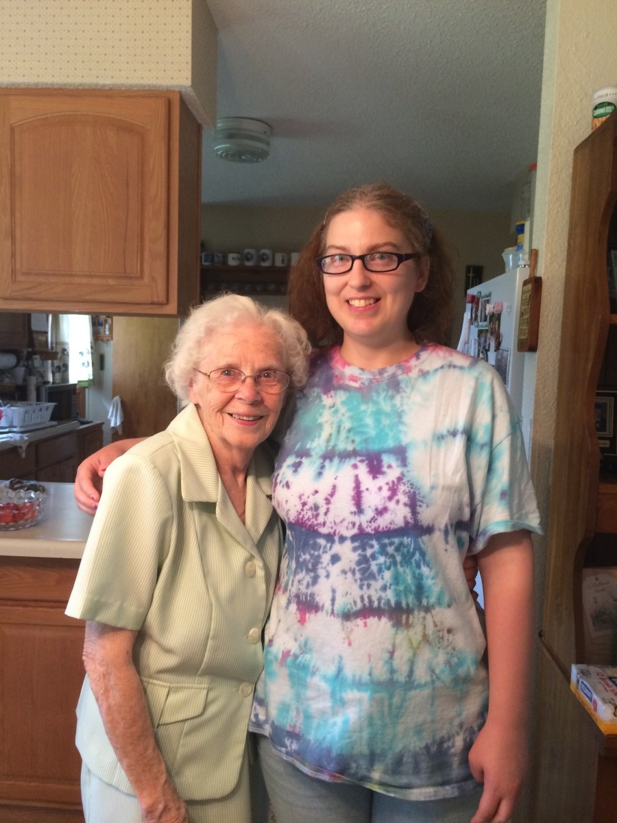 My daughter Stacy with her grandmother that years later suffered from dementia.   