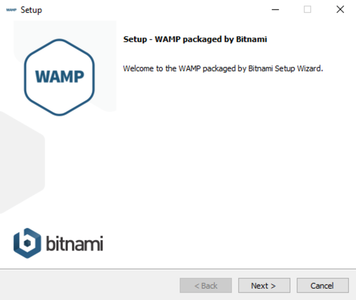 The installer for WAMP provided by Bitnami