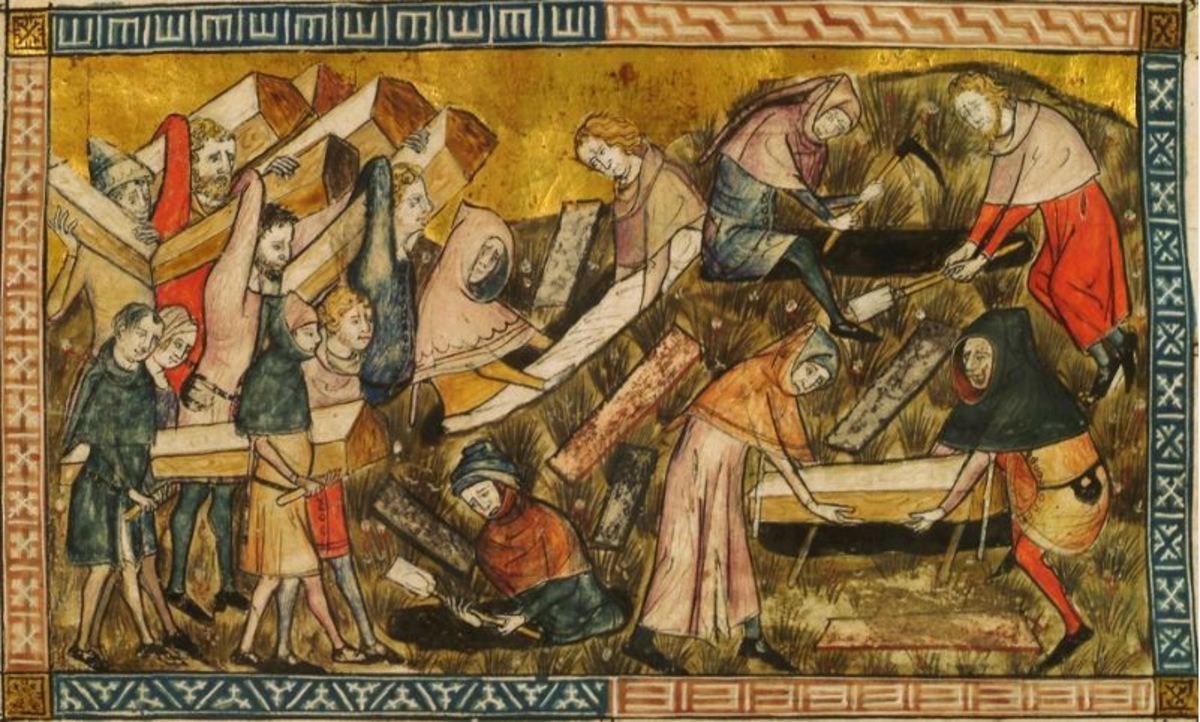 People were whelmed by the Black Death in the 14th century.