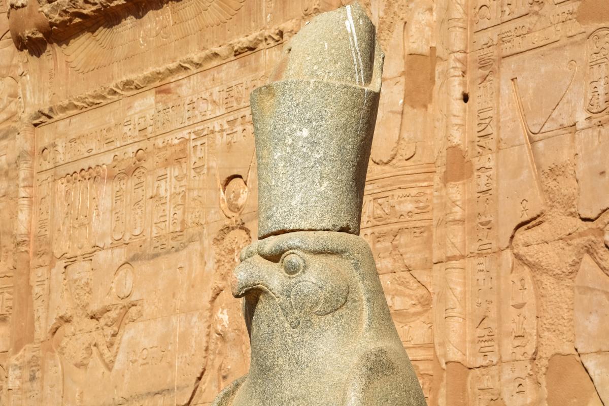 The Egyptian deity Horus was often pictured as having the head of a falcon. 