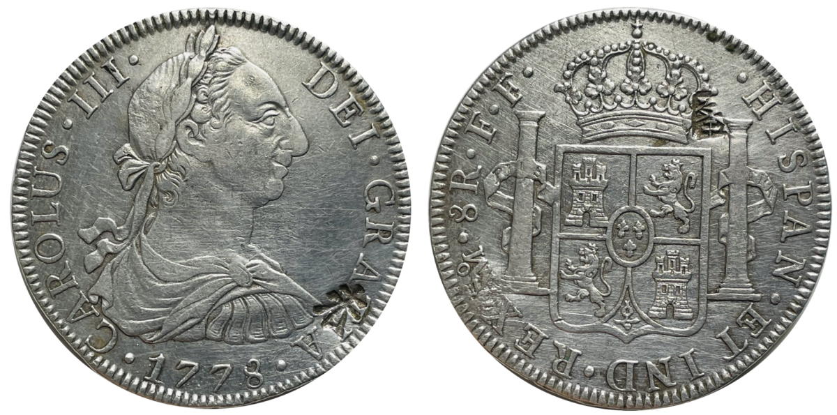 1778 Mexico 8 Reale silver coin.