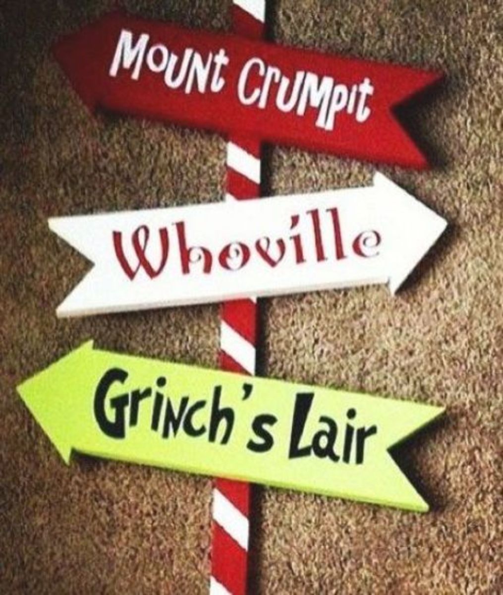 Candy-Cane-Striped Whoville Signpost