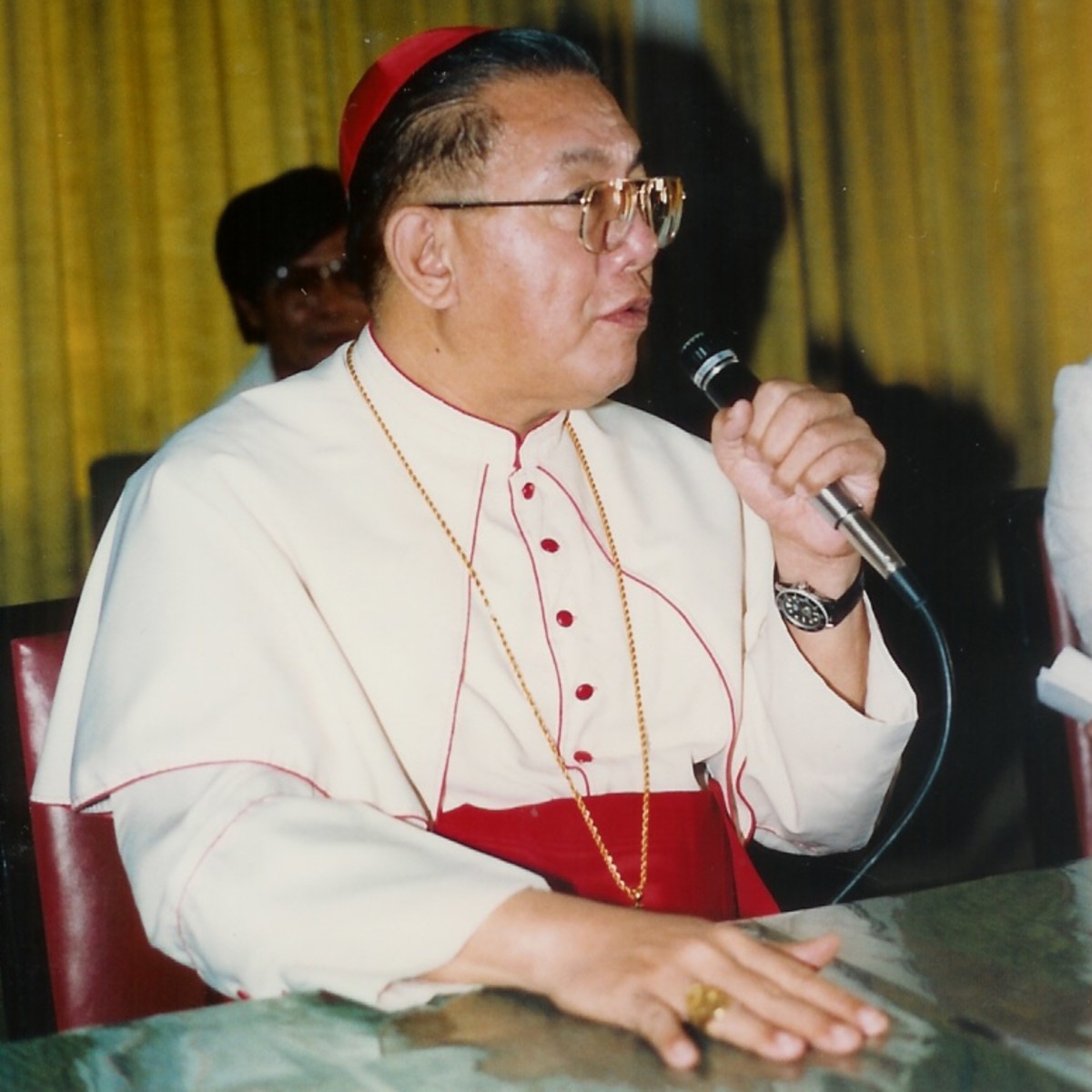 Jaime Cardinal Sin, one of the men of the moment. 