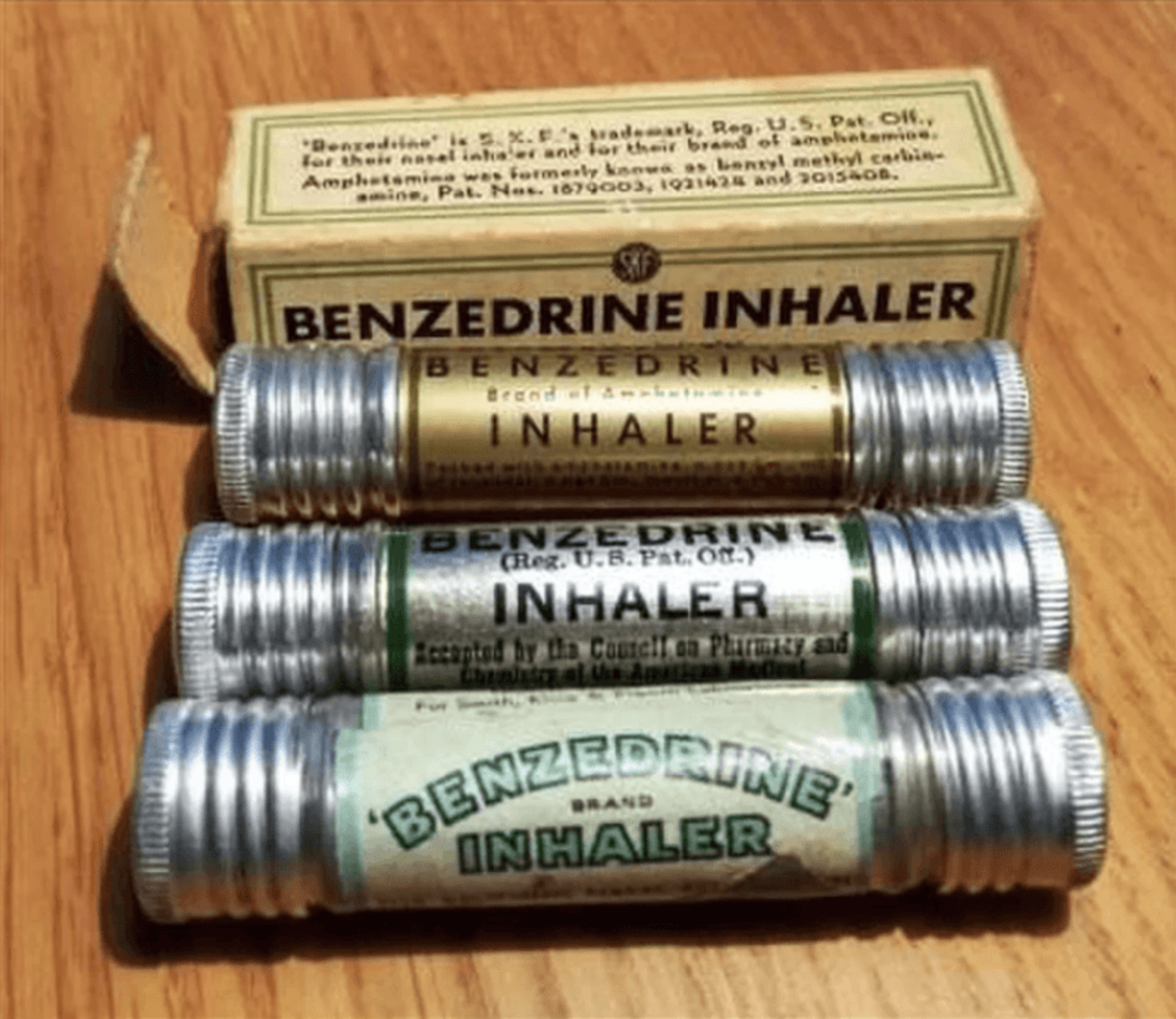 In the 1930s, amphetamine was sold in an inhaler under the name Benzedrine.