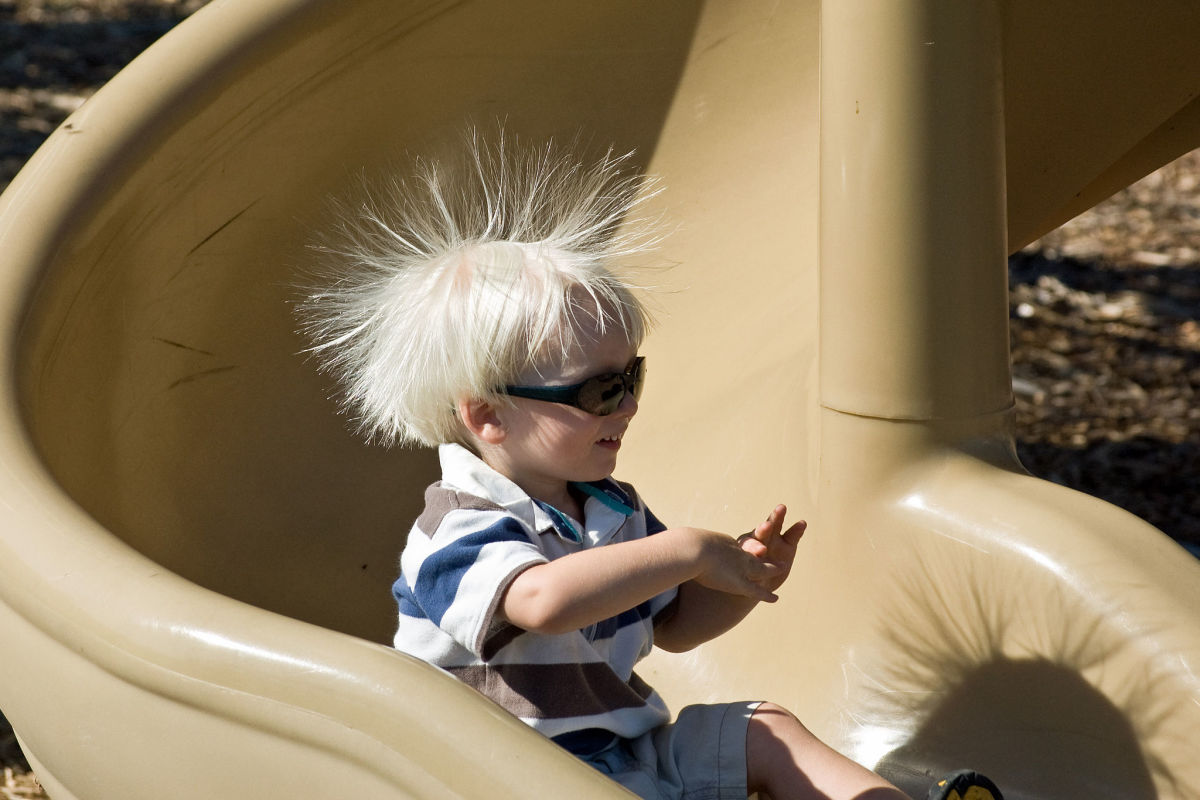 Great demonstration to teach kids about static electricity.--wikimedia commons