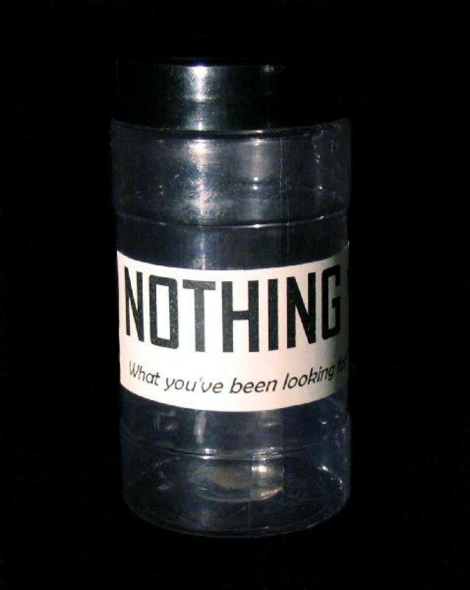 This is kind of what I meant. A jar of nothing.--wikimedia commons