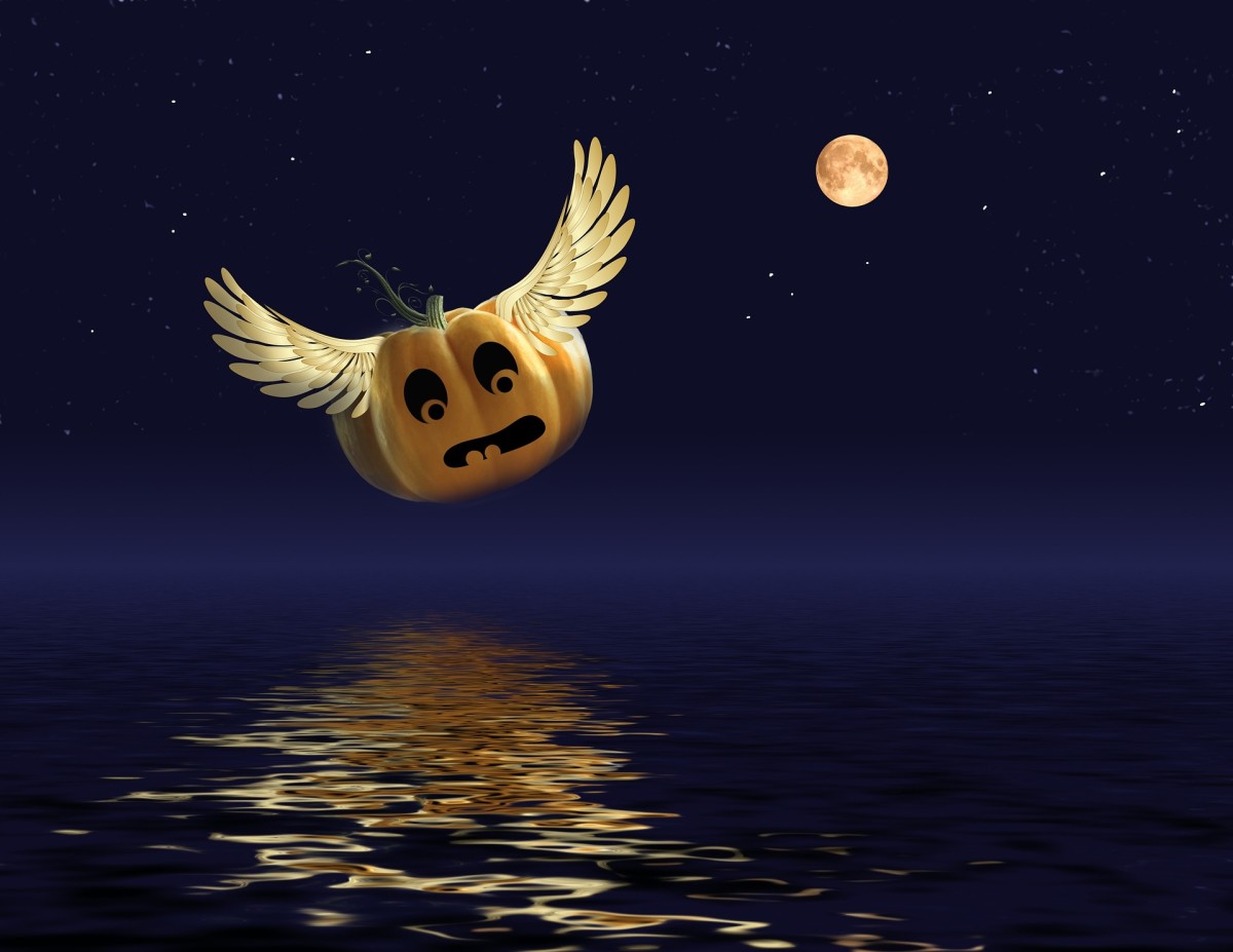 Flying Pumpkin: Image by Joan Greenman from Pixabay