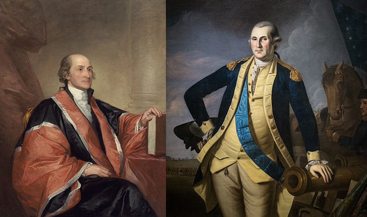 John Jay and George Washington (right).
