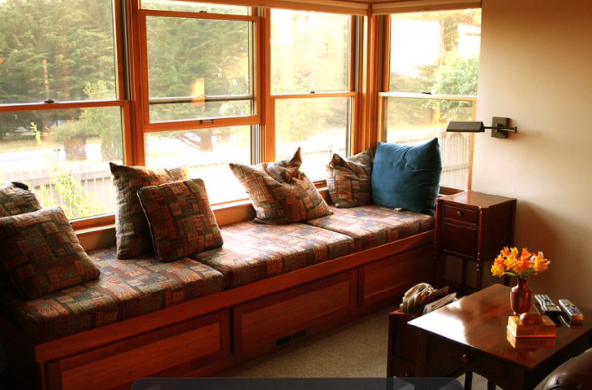 A window seat gives a room appeal and can raise your property value.