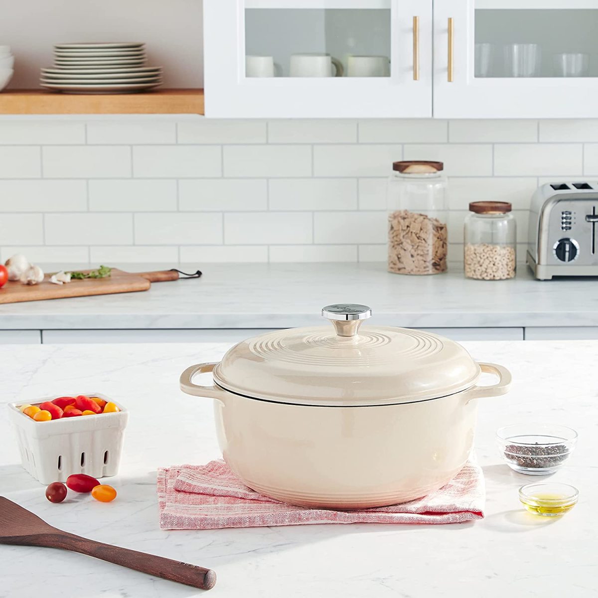 The Lodge Enameled Dutch Oven, my favorite cookware for braising.