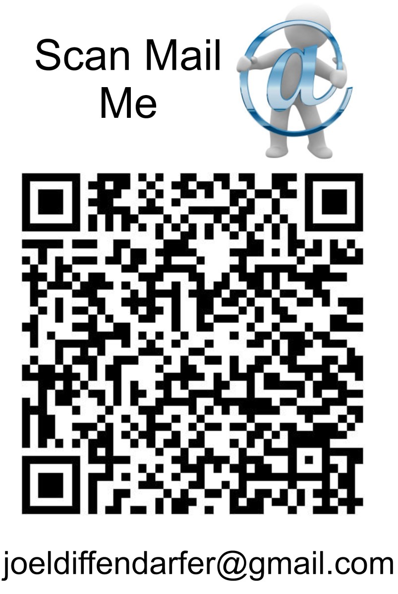 Depending on the scanner application you are using, when an email QR code is configured for email, it will automatically open your email and pre address in one step.  This code if scanned will open up an email and allow you to contact me directly.