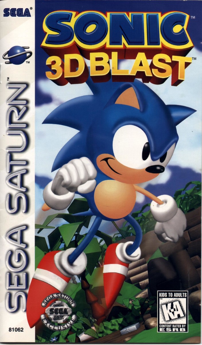 "Sonic 3D Blast" Sega Saturn Cover Art