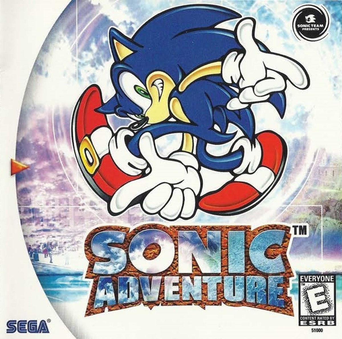 "Sonic Adventure" Dreamcast Cover Art