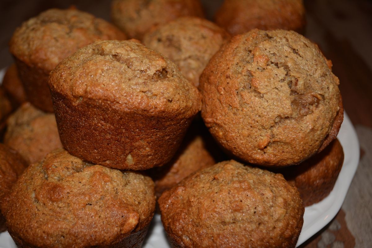 Don't you wish you could take a bite of these banana nut muffins?
