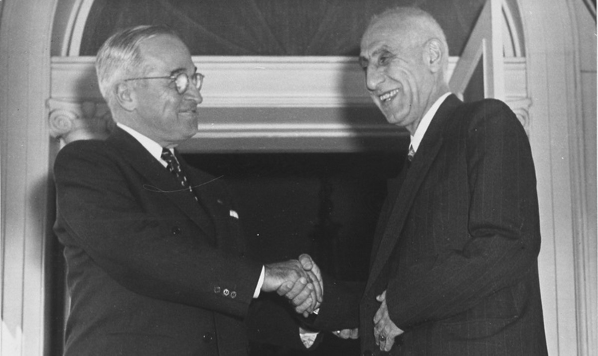 President Truman meeting Mossadegh in 1951.