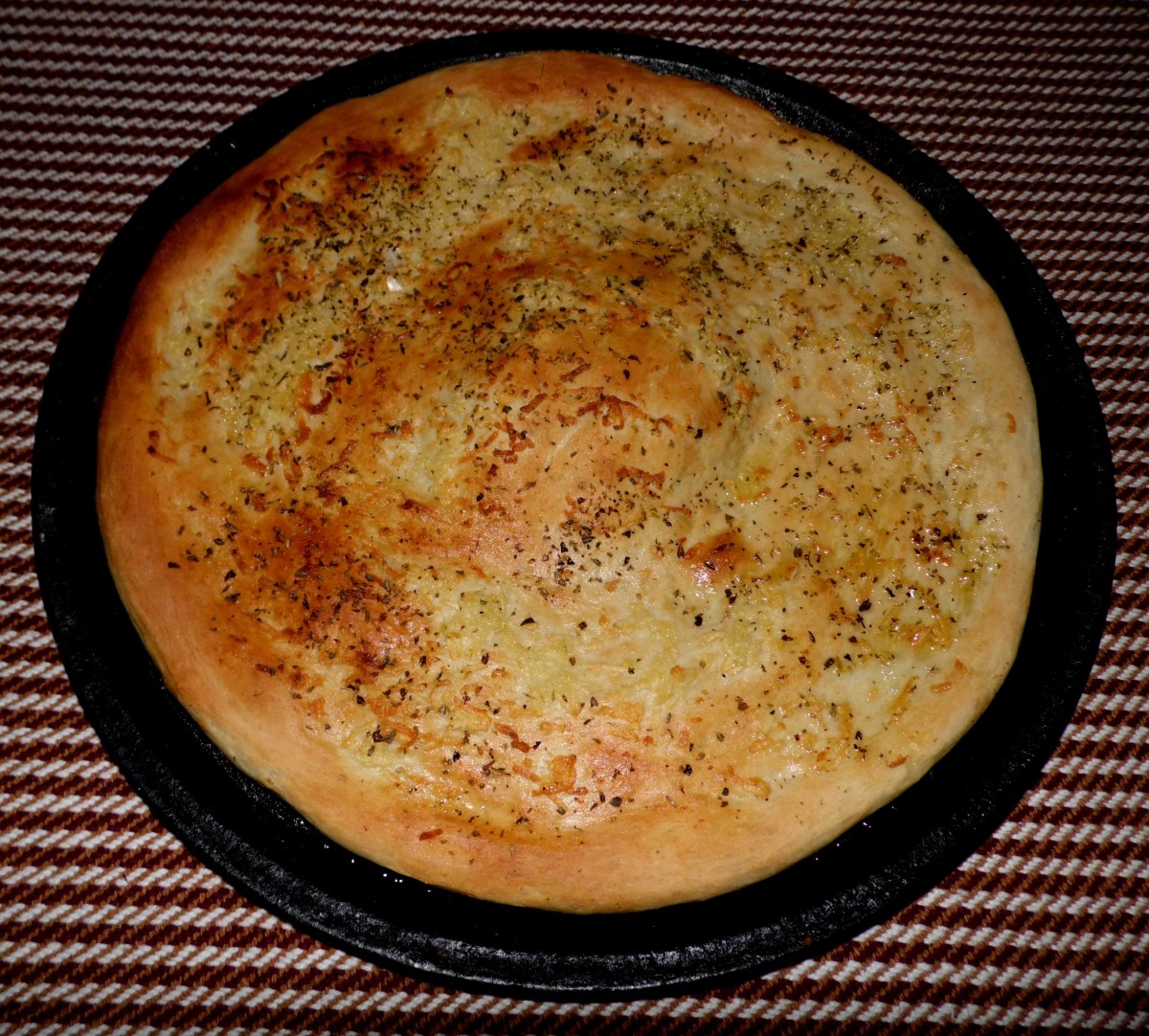 Garlic bread fresh from the oven