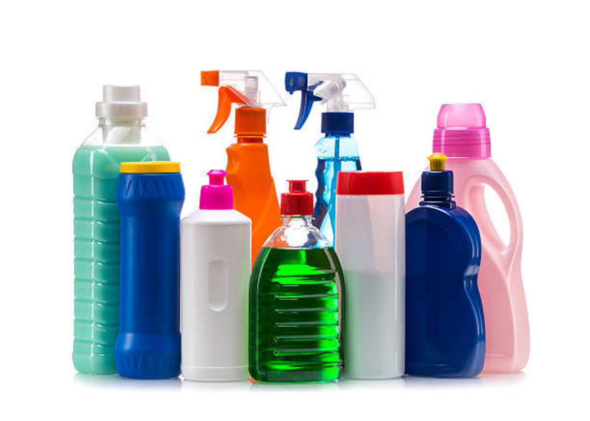 Household cleaners are one type of common inhalant that may be abused by someone.
