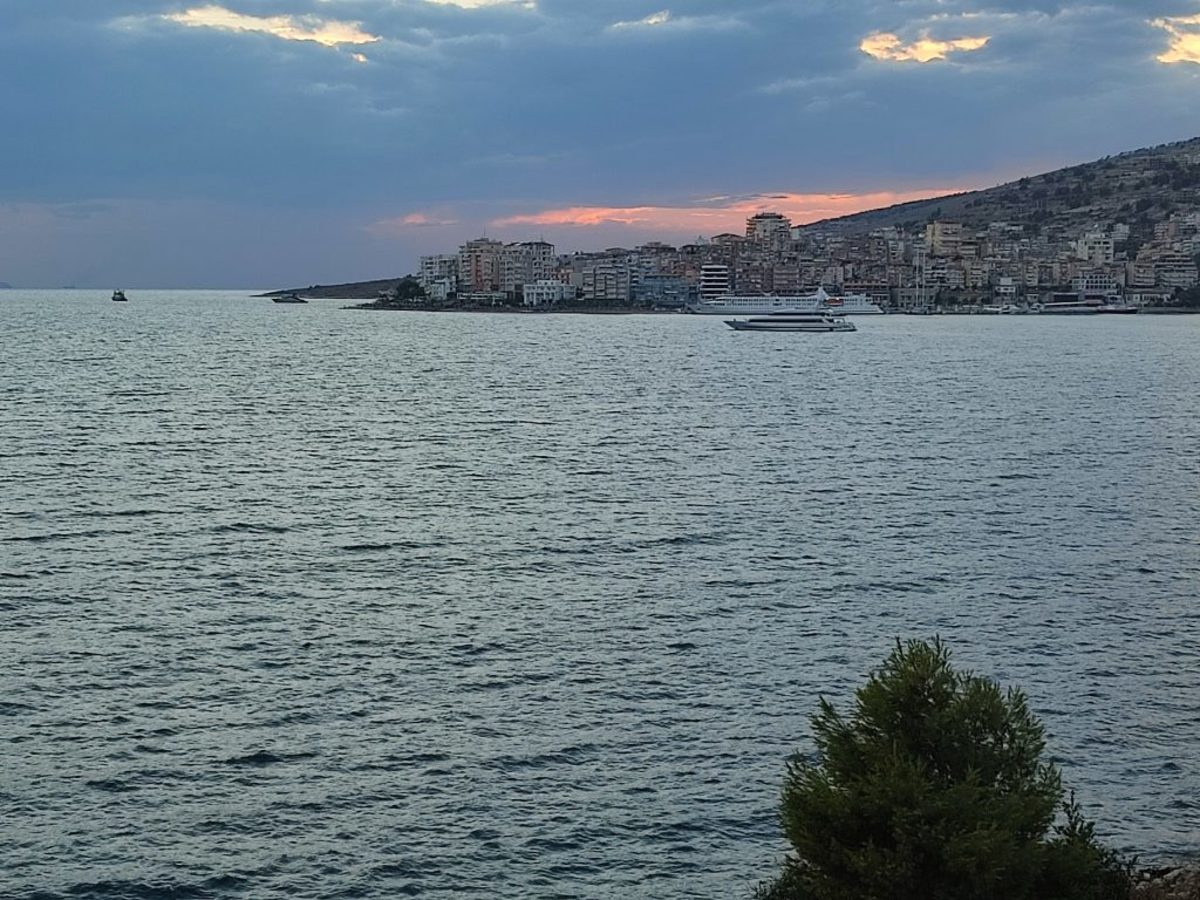 The Flying Dolphin Ferry Leaving Saranda, Albania Headed for Corfu, Greece