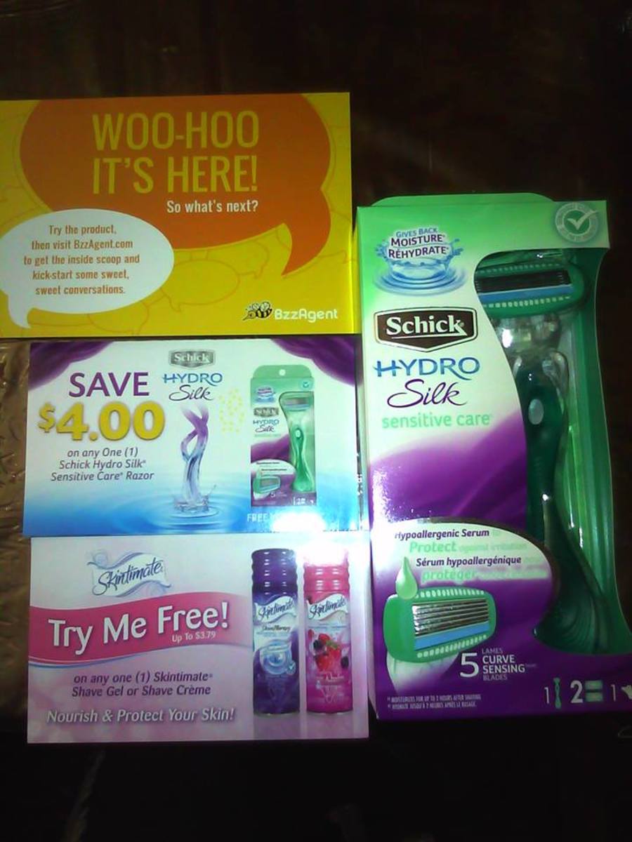 Bzzagent kit, Schick Hydro Silk with other coupons!