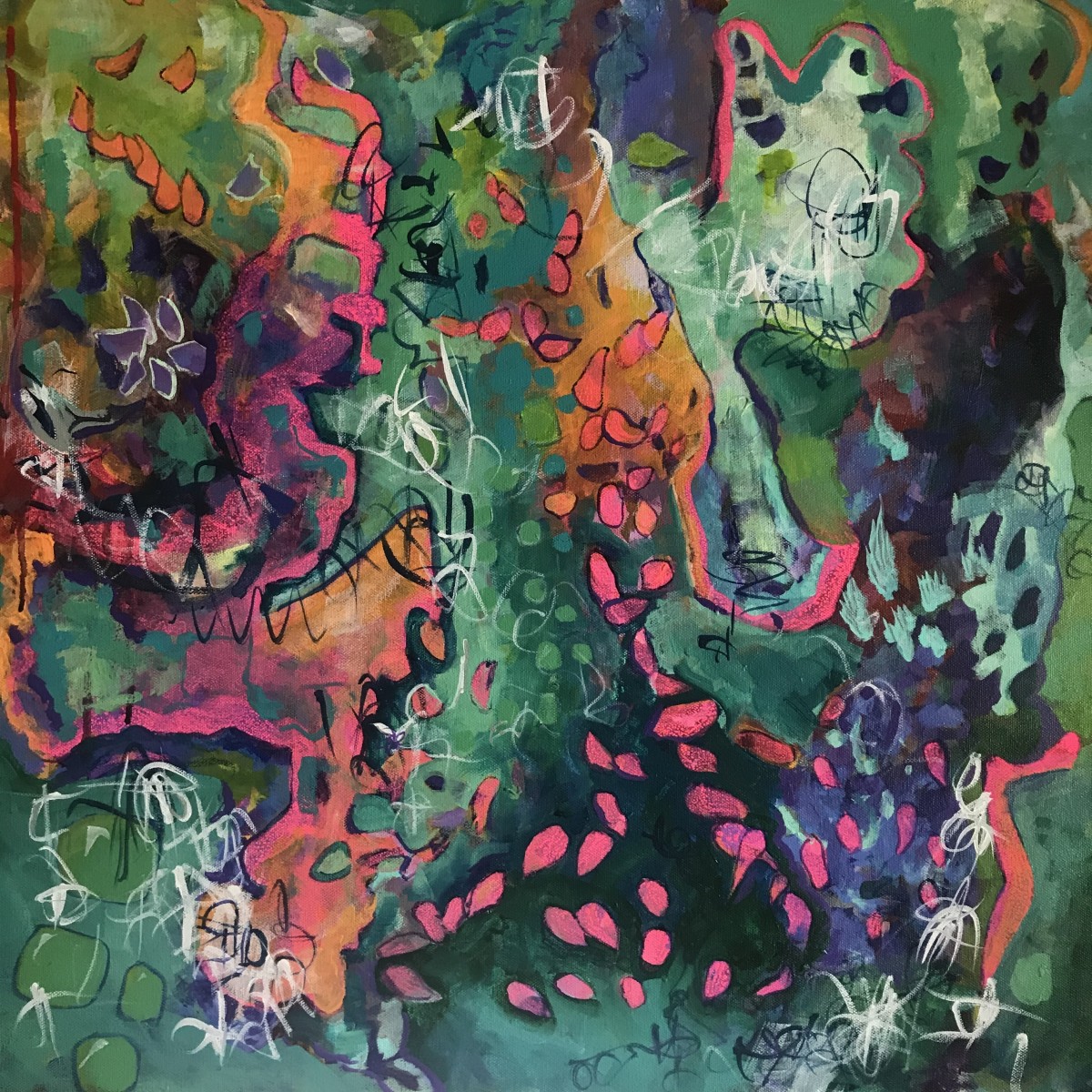 Abstract Painting With Acrylics