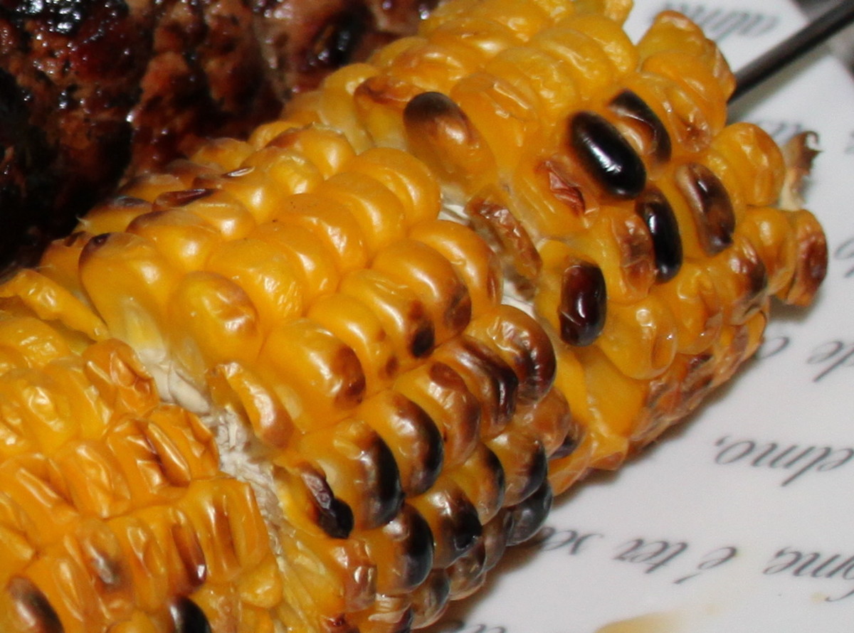 BBQ Corn With Melted Butter and Sea Salt