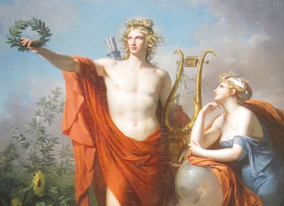 Apollo is the radiant, beautiful Greek God of the Sun, Prophecy, Healing, and the Arts. The beloved of the Muses too.